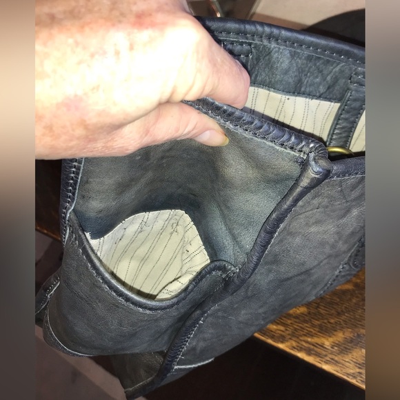 Frye Campus Dakota Leather Marbled Black Tote Shopper Shoulder Bag $378 - Picture 14 of 15